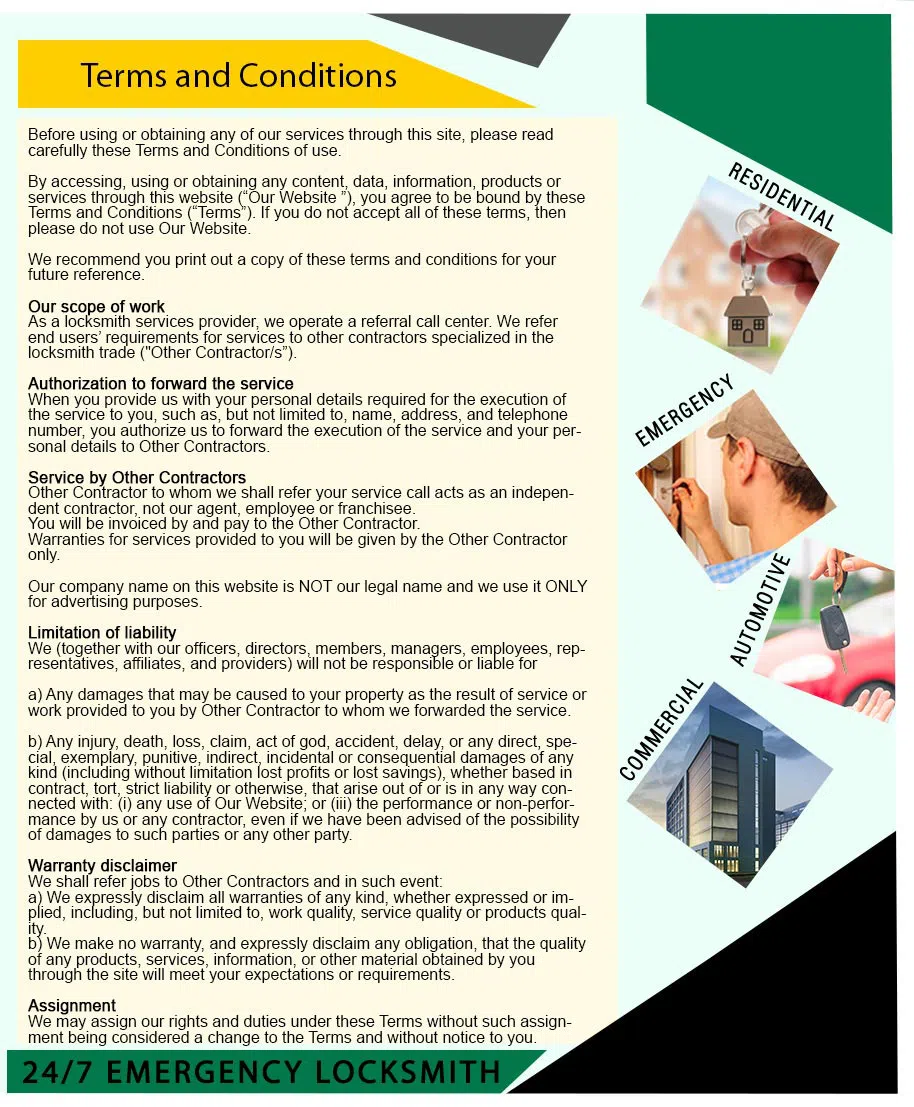 Amber Locksmith Store Indianapolis, IN 317-456-5480 - terms-and-condition-68-19mod